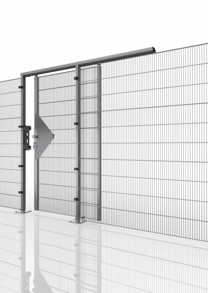 Schiebetür für Gittertrennwand ECONFENCE® BASIC LINE ZINK TS01 1400X2400mm