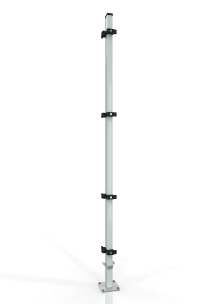 Universal-Eckpfosten für Maschinen-Schutzgitter ECONFENCE® BASIC LINE 60x40x2200mm RAL-7035