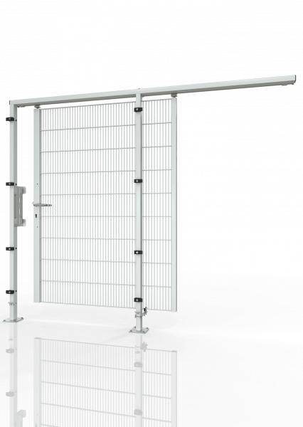 Schiebetür für Gittertrennwand ECONFENCE® BASIC LINE BT01 1200x2000 RAL7035