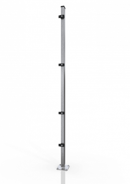 Reihenpfosten für Gittertrennwand ECONFENCE® BASIC LINE ZINK 60x40x2400MM