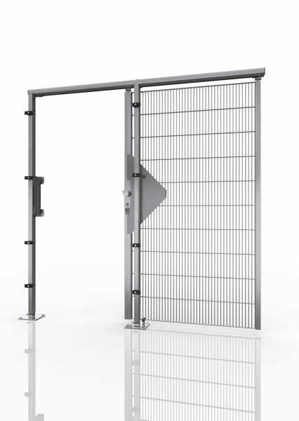 Schiebetür für Gittertrennwand ECONFENCE® BASIC LINE ZINK TS01 1400X2400mm