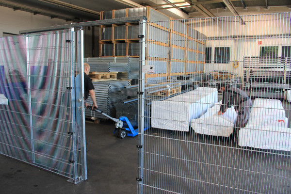 Schiebetür für Gittertrennwand ECONFENCE® BASIC LINE ZINK TS01 1400X2400mm