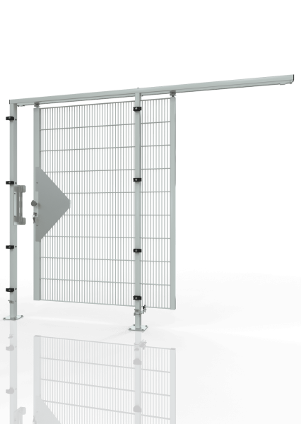 Schiebetür für Gittertrennwand ECONFENCE® BASIC LINE TS01 1200x2200 RAL7035