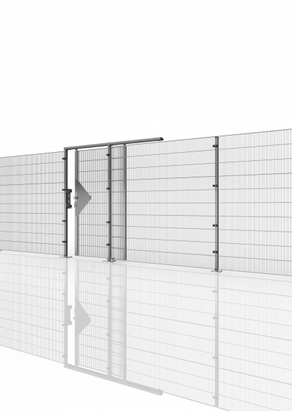 Schiebetür für Gittertrennwand ECONFENCE® BASIC LINE ZINK TS01 1400X2400mm