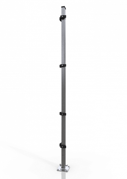 Universal-Eckpfosten für Gittertrennwand ECONFENCE® BASIC LINE ZINK 60x40x2000MM